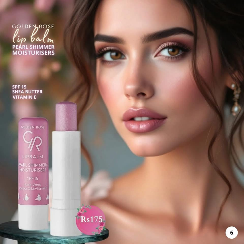 Golden Rose Lip Balm Pearl & Shimmer Spf15