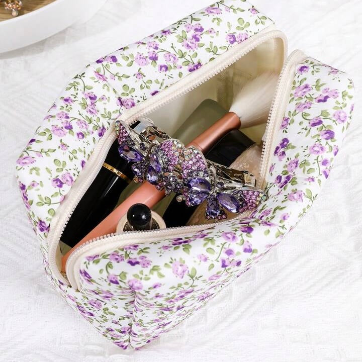 Floral Printed Makeup Bag